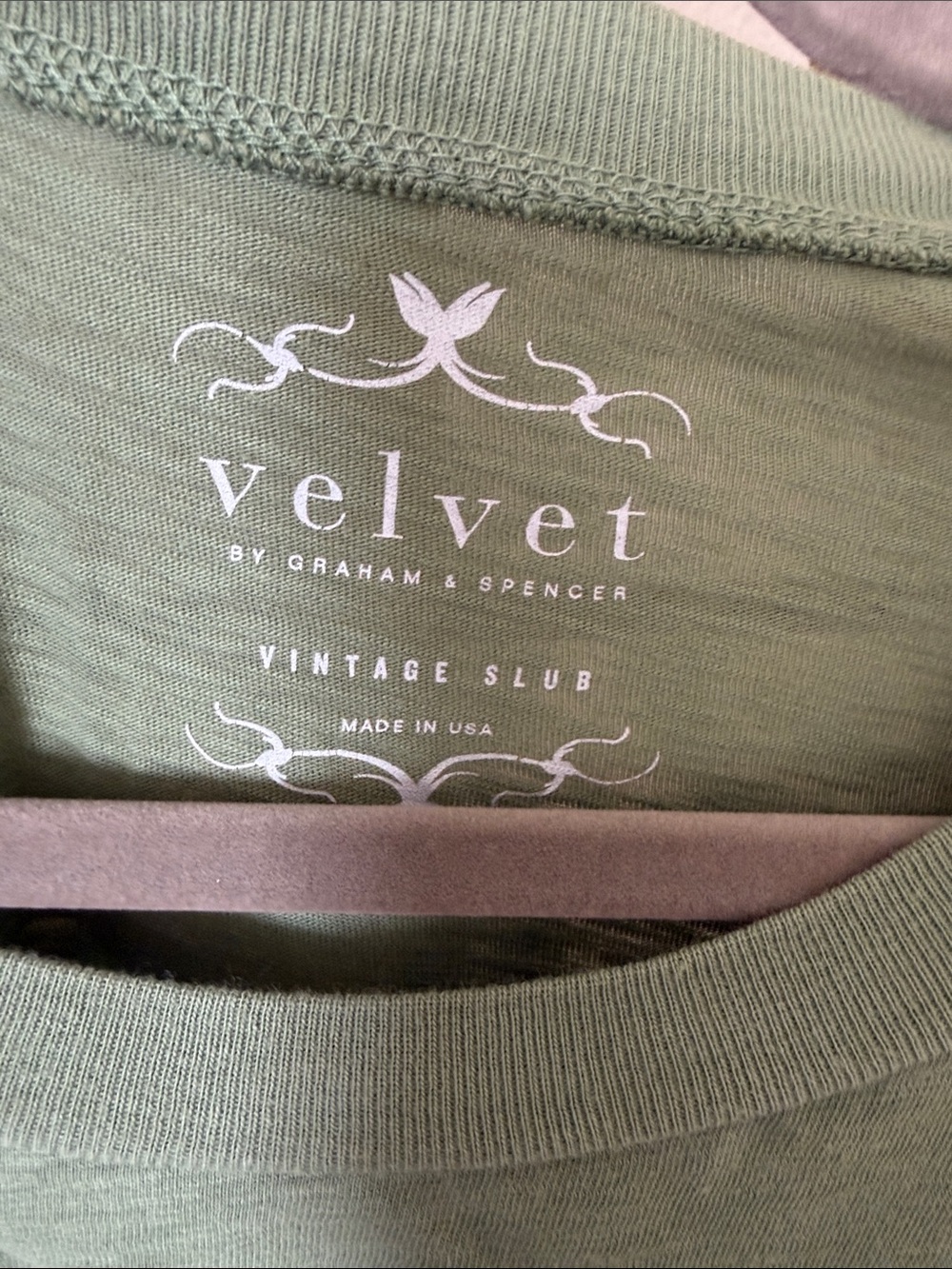 Long Sleeve Crewneck Top in Olive Green - Picture 3 of 6